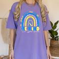 Be Kind Rainbow Down Syndrome Awareness Teacher Blue Yellow Women's Comfort Colors T-Shirt Violet Be Kind Rainbow Down Syndrome Awareness Teacher Blue Yellow Women's Comfort Colors T-Shirt Violet