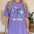 Be Kind Rainbow Fish Teacher Life Teaching Back To School Women's Comfort Colors T-Shirt Violet Be Kind Rainbow Fish Teacher Life Teaching Back To School Women's Comfort Colors T-Shirt Violet