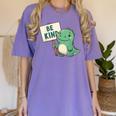 Be Kind Teacher Anti-Bullying Dino Kindness Women Men Boys Women's Comfort Colors T-Shirt Violet Be Kind Teacher Anti-Bullying Dino Kindness Women Men Boys Women's Comfort Colors T-Shirt Violet