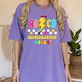 Kindergarten ABCD Rocks Teacher Student Back To School Women's Comfort Colors T-Shirt Violet