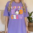 Kindergarten Boo Crew Spooky Kindergarten Halloween Teacher Women's Comfort Colors T-Shirt Violet