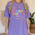 Kindergarten Crew Funy Back To School Teachers Kids Students Women's Comfort Colors T-Shirt Violet