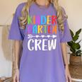 Kindergarten Crew Shirt Kinder Crew Teacher Boy Girl Women's Comfort Colors T-Shirt Violet