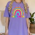 Kindergarten Rainbow Girls Boys Teacher First Day Of School Women's Comfort Colors T-Shirt Violet Kindergarten Rainbow Girls Boys Teacher First Day Of School Women's Comfort Colors T-Shirt Violet