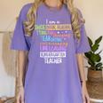 I Am A Kindergarten Teacher Shirt Creative Women's Comfort Colors T-Shirt Violet I Am A Kindergarten Teacher Shirt Creative Women's Comfort Colors T-Shirt Violet