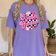 Kindergarten Teacher Women Checkered First Day Of School Women's Comfort Colors T-Shirt Violet Kindergarten Teacher Women Checkered First Day Of School Women's Comfort Colors T-Shirt Violet