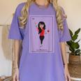 La Maestra Mexican Bingo Card Teacher Lottery Card Women's Comfort Colors T-Shirt Violet