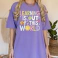 Learning Is Out Of This World Space Teacher Cute Groovy Women's Comfort Colors T-Shirt Violet