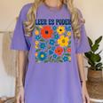 Leer Es Poder Cute Floral Boho Spanish Teacher Reading Women's Comfort Colors T-Shirt Violet Leer Es Poder Cute Floral Boho Spanish Teacher Reading Women's Comfort Colors T-Shirt Violet