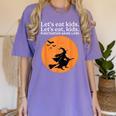 Let's Eat Kids Punctuation Saves Live Witch Grammar Teacher Women's Comfort Colors T-Shirt Violet