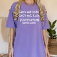 Let's Eat Kids Punctuation Saves Lives Teacher Women's Comfort Colors T-Shirt Violet Let's Eat Kids Punctuation Saves Lives Teacher Women's Comfort Colors T-Shirt Violet