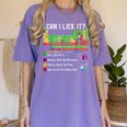 Can I Lick It Periodic Table Chart Science Teacher Cool Meme Women's Comfort Colors T-Shirt Violet Can I Lick It Periodic Table Chart Science Teacher Cool Meme Women's Comfort Colors T-Shirt Violet