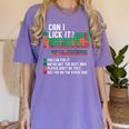Can I Lick It Periodic Table Science Teacher Chemistry Women's Comfort Colors T-Shirt Violet
