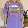 Can I Lick It Periodic Table Shirt Science Chemistry Teacher Women's Comfort Colors T-Shirt Violet