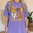 LOVE 3rd Grade Pumpkin Teacher Student Halloween Costume Women's Comfort Colors T-Shirt Violet LOVE 3rd Grade Pumpkin Teacher Student Halloween Costume Women's Comfort Colors T-Shirt Violet