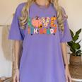 Love 5th Grade Thanksgiving Colorful Fall Leaves Teacher Women's Comfort Colors T-Shirt Violet