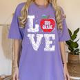 LOVE Apple 3rd Grade Teacher Student School Women's Comfort Colors T-Shirt Violet LOVE Apple 3rd Grade Teacher Student School Women's Comfort Colors T-Shirt Violet