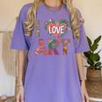 I Love Art Artist Painter Colorful Painting Art Teacher Women's Comfort Colors T-Shirt Violet I Love Art Artist Painter Colorful Painting Art Teacher Women's Comfort Colors T-Shirt Violet