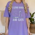 I Love Math And Cats Cat Lover Science Teacher Student Women's Comfort Colors T-Shirt Violet