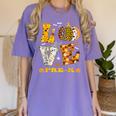 LOVE Pre-K Pumpkin Teacher Student Halloween Costume Women's Comfort Colors T-Shirt Violet LOVE Pre-K Pumpkin Teacher Student Halloween Costume Women's Comfort Colors T-Shirt Violet