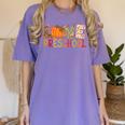 Love Preschool Happy Fall Thanksgiving Women Teacher Women's Comfort Colors T-Shirt Violet Love Preschool Happy Fall Thanksgiving Women Teacher Women's Comfort Colors T-Shirt Violet
