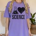 I Love Science Lover Teacher Scientist Sciences Women's Comfort Colors T-Shirt Violet