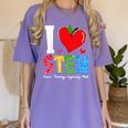 I Love STEM Student Teacher 1st Day Of School Back To School Women's Comfort Colors T-Shirt Violet I Love STEM Student Teacher 1st Day Of School Back To School Women's Comfort Colors T-Shirt Violet