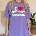 I Love Student Council Student Teacher Women's Comfort Colors T-Shirt Violet I Love Student Council Student Teacher Women's Comfort Colors T-Shirt Violet