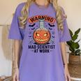 Mad Scientist Pumpkin Science Teacher Halloween Costume Kids Women's Comfort Colors T-Shirt Violet Mad Scientist Pumpkin Science Teacher Halloween Costume Kids Women's Comfort Colors T-Shirt Violet