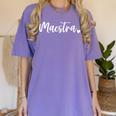 Maestra Cute Bilingual Spanish Teacher Women's Comfort Colors T-Shirt Violet Maestra Cute Bilingual Spanish Teacher Women's Comfort Colors T-Shirt Violet