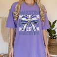 Maestra El Salvador Coquette Bow Hispanic Spanish Teacher Women's Comfort Colors T-Shirt Violet