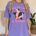 Man I Feel Like A Teacher Retro Western Country Cowgirl Women's Comfort Colors T-Shirt Violet