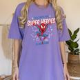Marvel Spider-Man Teachers Are Super Heroes Women's Comfort Colors T-Shirt Violet Marvel Spider-Man Teachers Are Super Heroes Women's Comfort Colors T-Shirt Violet