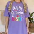 Matching Co-Teacher Best Friend She's My Bestie Work Team Women's Comfort Colors T-Shirt Violet Matching Co-Teacher Best Friend She's My Bestie Work Team Women's Comfort Colors T-Shirt Violet
