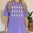 Math Dance Ghost Halloween Spooky Cute Ghost Math Teacher Women's Comfort Colors T-Shirt Violet
