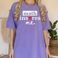 Math Inspires Me Spelled With Pi Day Teacher Women's Comfort Colors T-Shirt Violet Math Inspires Me Spelled With Pi Day Teacher Women's Comfort Colors T-Shirt Violet