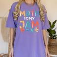 Math Is My Jam School Mathematics Women Men Math Teacher Women's Comfort Colors T-Shirt Violet