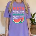 Math Only Place Where People Buy 66 Watermelons Teacher Joke Women's Comfort Colors T-Shirt Violet