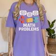 Math Problems Symbols Teacher Back To School Girl Boy Women's Comfort Colors T-Shirt Violet Math Problems Symbols Teacher Back To School Girl Boy Women's Comfort Colors T-Shirt Violet