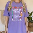 Math Teacher Christmas 12 Days Of Teaching Math Christmas Women's Comfort Colors T-Shirt Violet