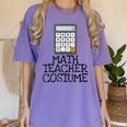 Math Teacher Costume Tshirt Halloween High School Calculator Women's Comfort Colors T-Shirt Violet Math Teacher Costume Tshirt Halloween High School Calculator Women's Comfort Colors T-Shirt Violet