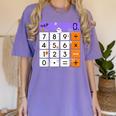 Math Teacher Halloween Costume Calculator Math Pun Women's Comfort Colors T-Shirt Violet Math Teacher Halloween Costume Calculator Math Pun Women's Comfort Colors T-Shirt Violet