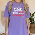 Math Teachers Aren't Mean Women's Comfort Colors T-Shirt Violet