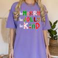 Be Merry Be Jolly Be Kind Merry Christmas Teacher Xmas Pjs Women's Comfort Colors T-Shirt Violet Be Merry Be Jolly Be Kind Merry Christmas Teacher Xmas Pjs Women's Comfort Colors T-Shirt Violet