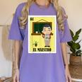 Mexican For Teachers El Maestro Women's Comfort Colors T-Shirt Violet