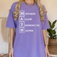 Mistakes Allow Thinking To Happen School Math Teacher Women's Comfort Colors T-Shirt Violet Mistakes Allow Thinking To Happen School Math Teacher Women's Comfort Colors T-Shirt Violet