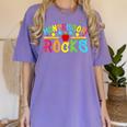 Montessori Rocks Montessori Teacher Back To School Women's Comfort Colors T-Shirt Violet Montessori Rocks Montessori Teacher Back To School Women's Comfort Colors T-Shirt Violet
