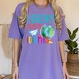 Multilingual Teacher In Dos Idiomas Linguist Language Women's Comfort Colors T-Shirt Violet Multilingual Teacher In Dos Idiomas Linguist Language Women's Comfort Colors T-Shirt Violet