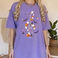 Music Note Symbol Halloween For Music Teacher Musicians Women's Comfort Colors T-Shirt Violet