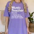 Music Teacher Definition Back To School First Day Women's Comfort Colors T-Shirt Violet Music Teacher Definition Back To School First Day Women's Comfort Colors T-Shirt Violet